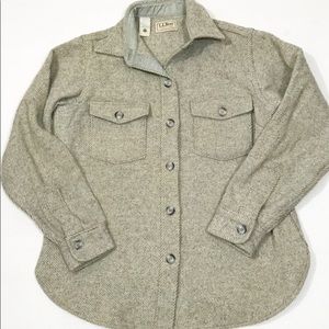 LL BEAN Northwoods Wool Shirt Jacket Vintage
